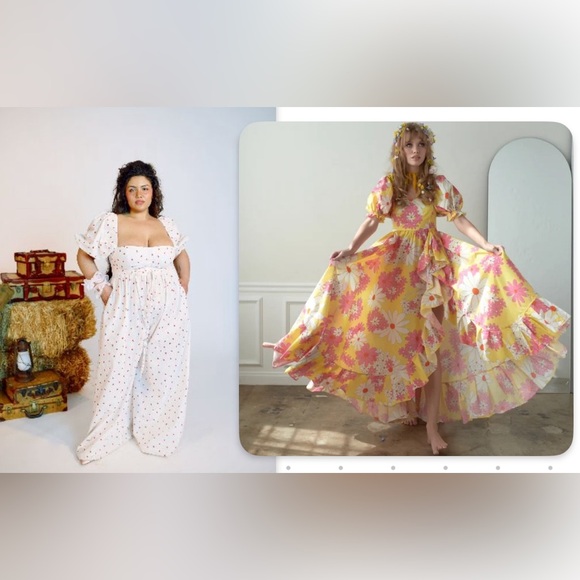 Selkie Dresses & Skirts - Selkie bundle! NWT La Fraise Biltmore jumpsuit and Goldie ruffle gown
